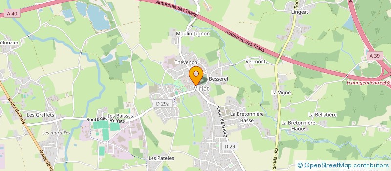 localisation de l'entreprise MUTUELLE BRESSE BUGEY  VIRIAT