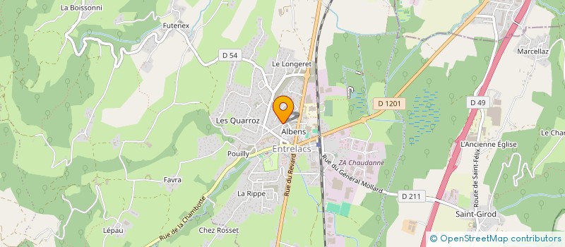 localisation de l'entreprise MUTUELLE COMPLEMENTAIRE DE L'ALBANAIS  ENTRELACS