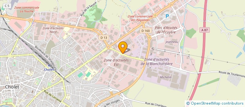 localisation de l'entreprise MUTUELLE D'ACTIONS SOCIALES LES CHENES à CHOLET