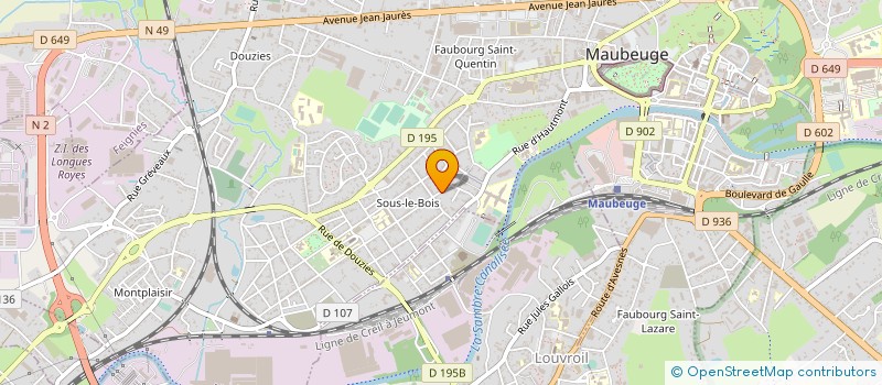 localisation de l'entreprise MUTUELLE DE RETRAITE DES A.C.V.G. à MAUBEUGE