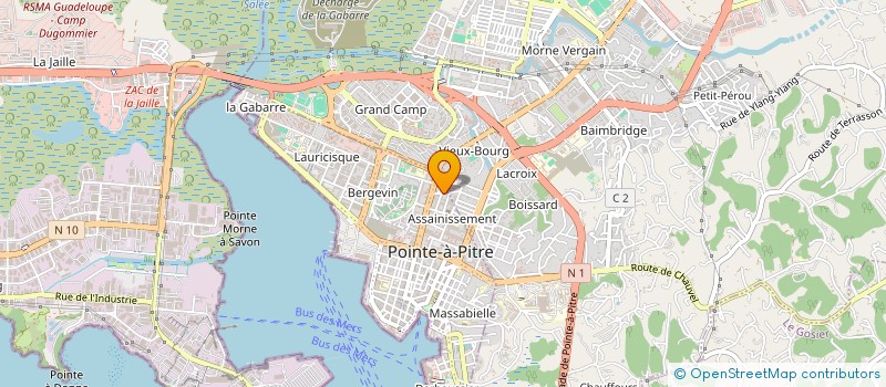 localisation de l'entreprise MUTUELLE DES ARTISANS DE LA GUADELOUPE à POINTE A PITRE