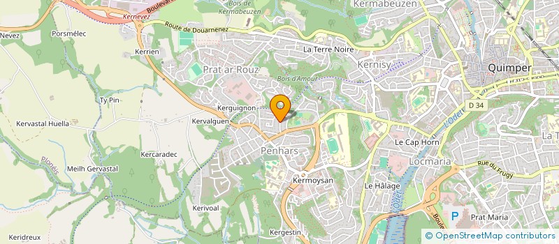 localisation de l'entreprise MUTUELLE DES ASS FAMILIALES DU FINISTERE  QUIMPER