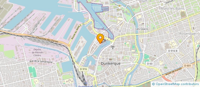 localisation de l'entreprise MUTUELLE DES FLANDRES & DU LITTORAL à DUNKERQUE