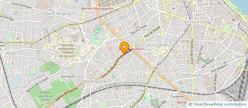 localisation de l'entreprise MUTUELLE DU PAVILLON DE LA MUTUALITE COULEURS SANTE MUTUALISTES à BORDEAUX