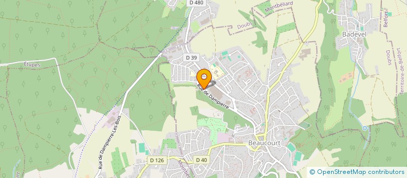 localisation de l'entreprise MUTUELLE DU PERSONNEL CEB à BEAUCOURT