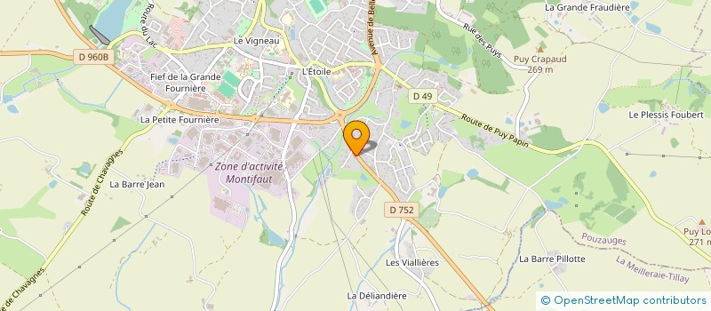localisation de l'entreprise MUTUELLE ENTRAIDE PERSONNE FLEURY MICHON à POUZAUGES