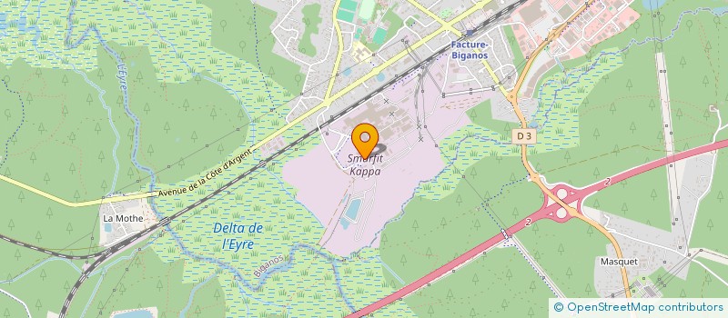 localisation de l'entreprise MUTUELLE ENTREP SMURFIT CELLULOSE DU PIN  BIGANOS