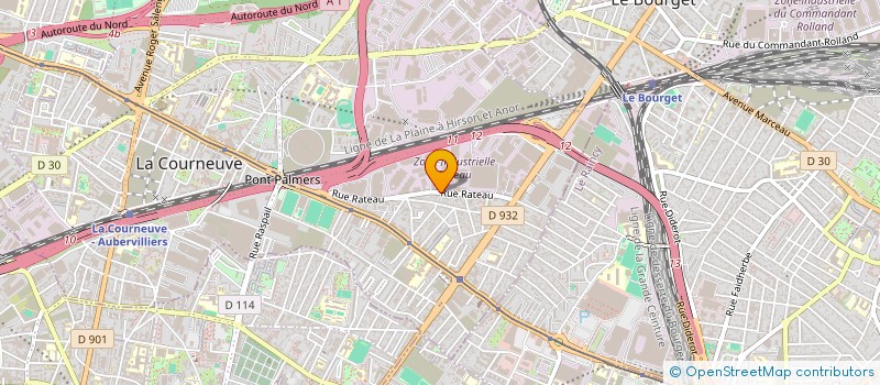 localisation de l'entreprise MUTUELLE FAMILIALE ALSTHOM RATEAU à LA COURNEUVE