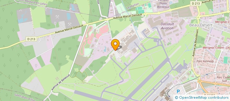 localisation de l'entreprise MUTUELLE GENERALE SOGERMA à MERIGNAC