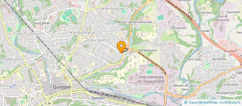 localisation de l'entreprise MUTUELLE PERSONNEL CPAM SUD FINISTERE  QUIMPER