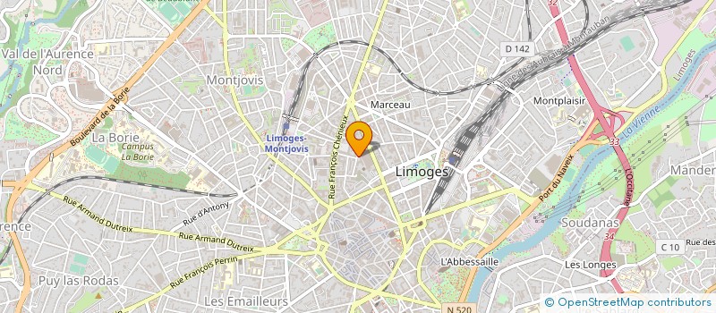 localisation de l'entreprise MUTUELLE RETRAITE INSTIT FONCT EDUC NATI à LIMOGES