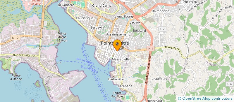 localisation de l'entreprise MUTUELLE SOLIDARITE GUADELOUPEENNE à POINTE A PITRE