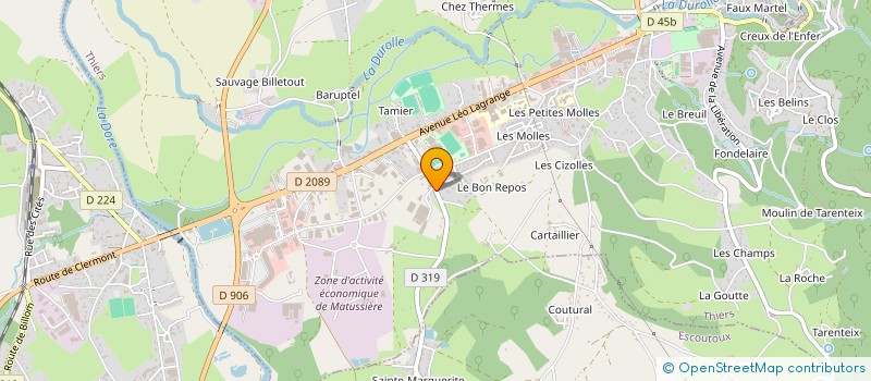localisation de l'entreprise MUZARD à THIERS
