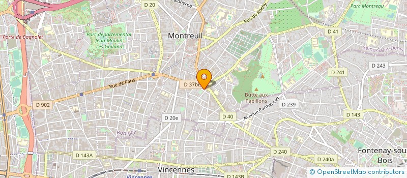 localisation de l'entreprise MUZIK JAM PALACE à MONTREUIL