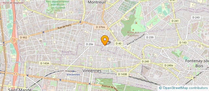 localisation de l'entreprise MV AUTO ECOLE  MONTREUIL