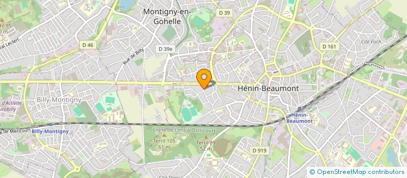 localisation de l'entreprise MV AUTOS 62 à HENIN-BEAUMONT
