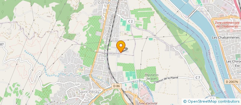 localisation de l'entreprise MV BAT  CORNAS