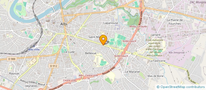 localisation de l'entreprise MV CONCEPT à ALBI
