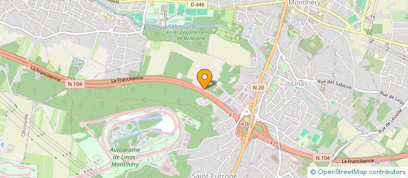 localisation de l'entreprise MV COUVERTURE à LINAS