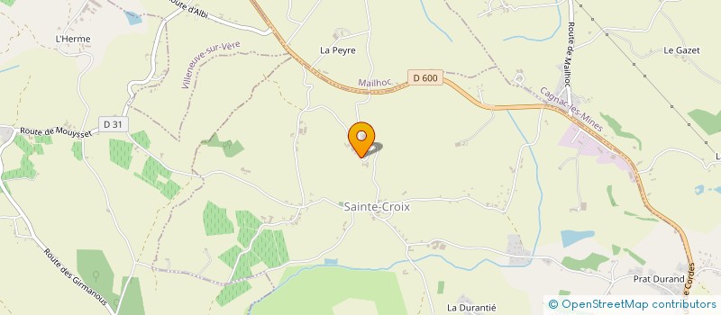 localisation de l'entreprise MV DEVELOPPEMENT à SAINTE-CROIX