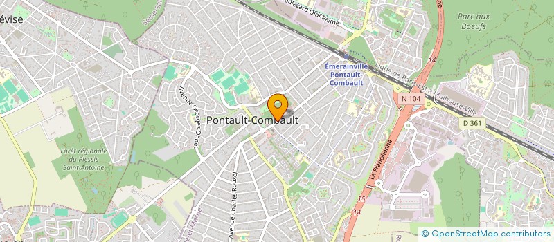 localisation de l'entreprise MV DIFFUSION à PONTAULT-COMBAULT
