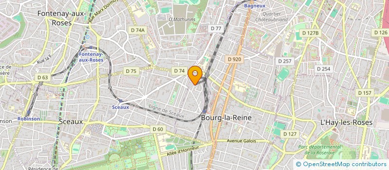 localisation de l'entreprise MV IMMO à BOURG-LA-REINE