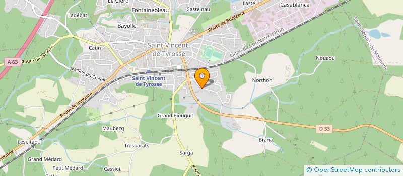 localisation de l'entreprise MV IMMOBILIERS  SAINT-VINCENT-DE-TYROSSE