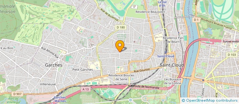 localisation de l'entreprise MV IMMOSCI à SAINT-CLOUD