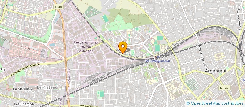 localisation de l'entreprise MV INDUSTRIE à ARGENTEUIL