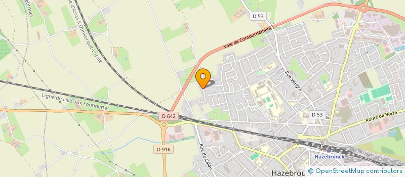 localisation de l'entreprise MV INVEST  HAZEBROUCK