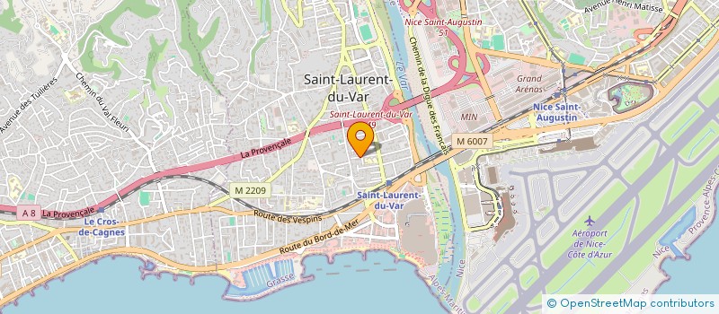 localisation de l'entreprise MV INVEST à SAINT-LAURENT-DU-VAR