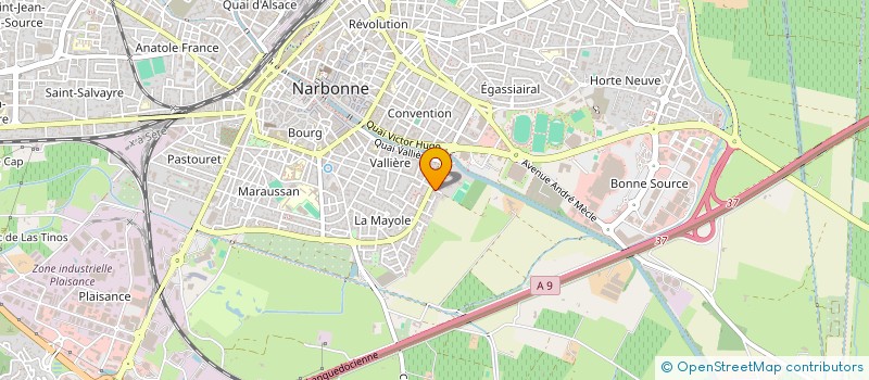 localisation de l'entreprise MV INVESTISSEMENT  NARBONNE