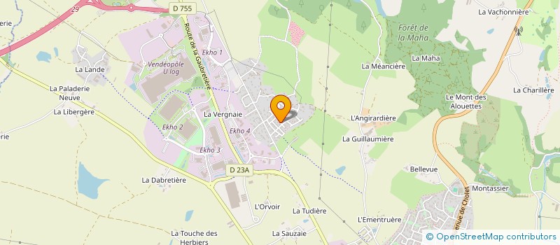 localisation de l'entreprise MV MACONNERIE  LES HERBIERS