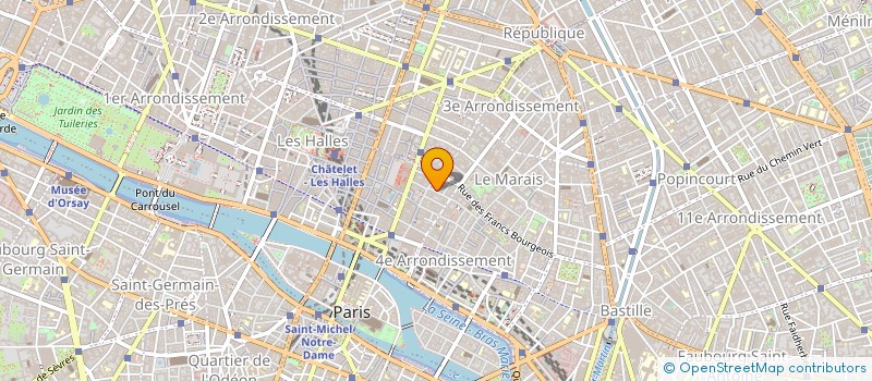 localisation de l'entreprise MV MEDIA à PARIS