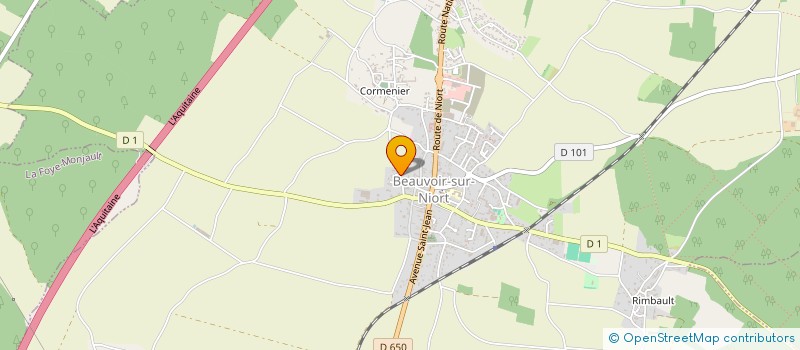 localisation de l'entreprise MV MENUISERIE  BEAUVOIR-SUR-NIORT