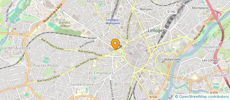 localisation de l'entreprise MV PARTENAIRES à LIMOGES