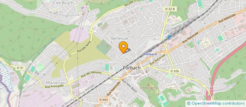 localisation de l'entreprise MV PEINTURE  FORBACH