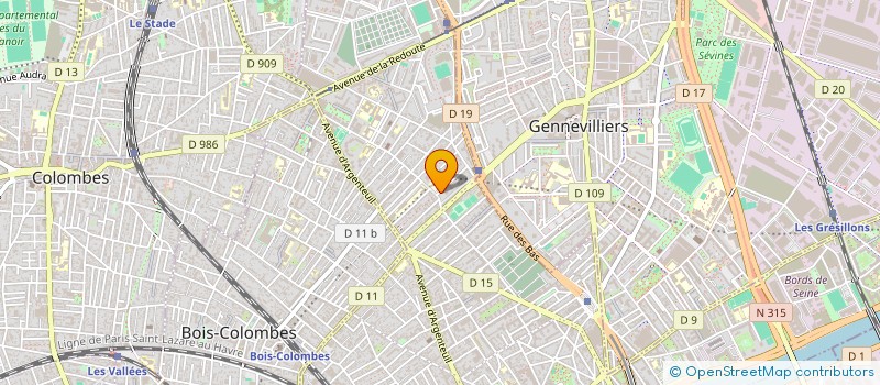 localisation de l'entreprise MV PRO à ASNIERES-SUR-SEINE