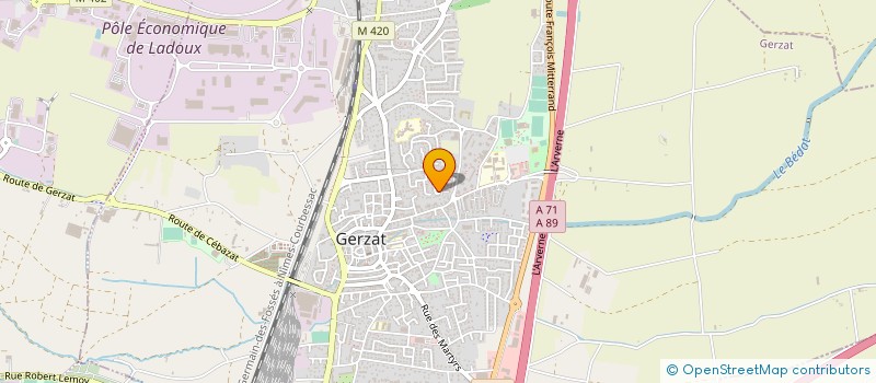 localisation de l'entreprise MV PRO  GERZAT