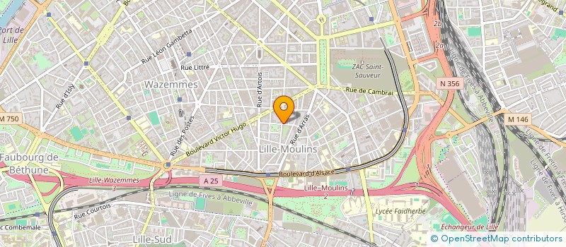 localisation de l'entreprise MV PRODUCTEURS à LILLE