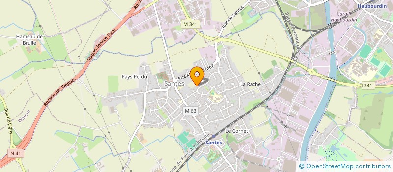 localisation de l'entreprise MV SPORTS à SANTES