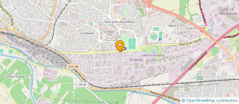 localisation de l'entreprise MV2  BEZIERS