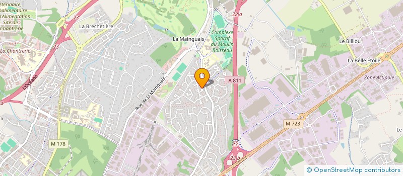 localisation de l'entreprise MV2 à CARQUEFOU