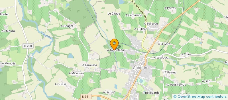localisation de l'entreprise MV2E à GONDRIN