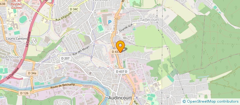 localisation de l'entreprise MV2SP  AUDINCOURT