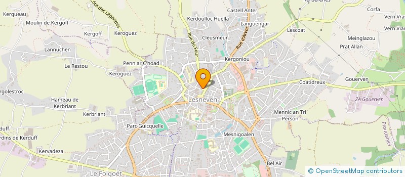 localisation de l'entreprise MV3A à LESNEVEN