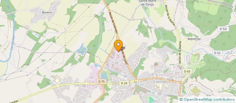 localisation de l'entreprise MV7 PRODUCTION  CREMIEU