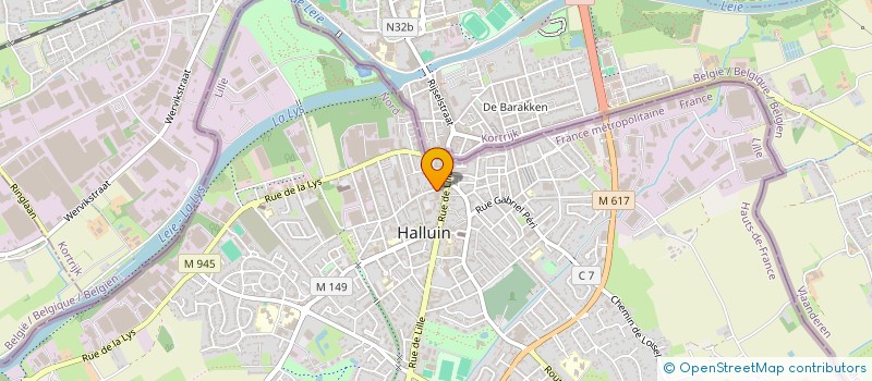 localisation de l'entreprise MVA CARROSSERIE  HALLUIN
