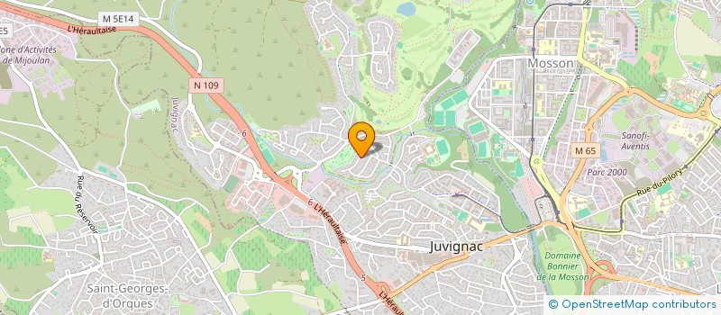 localisation de l'entreprise MVA PATRIMOINE  JUVIGNAC