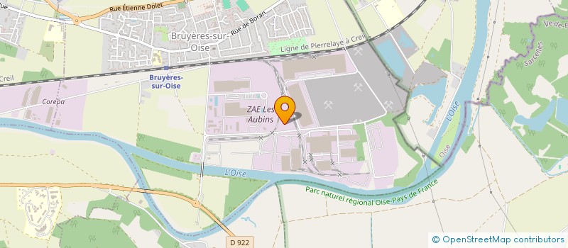 localisation de l'entreprise MVB TRANS à BRUYERES-SUR-OISE